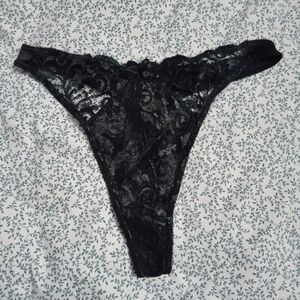 Victoria's Secret Black Lace Bikini Panty